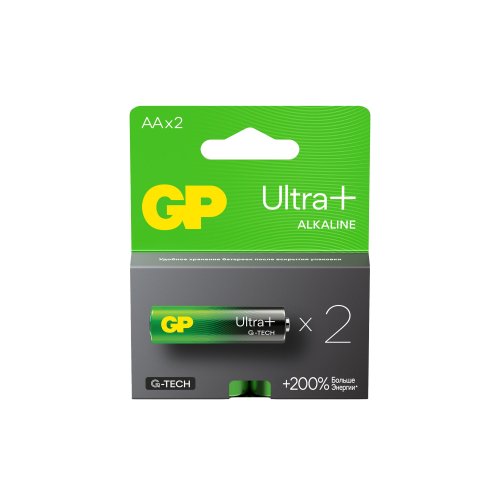 Элемент питания GP LR6 Ultra Plus Alkaline G-TECH 15AUPA21-2CRSB2 2 шт (упак) AA (батарейка) картинка 